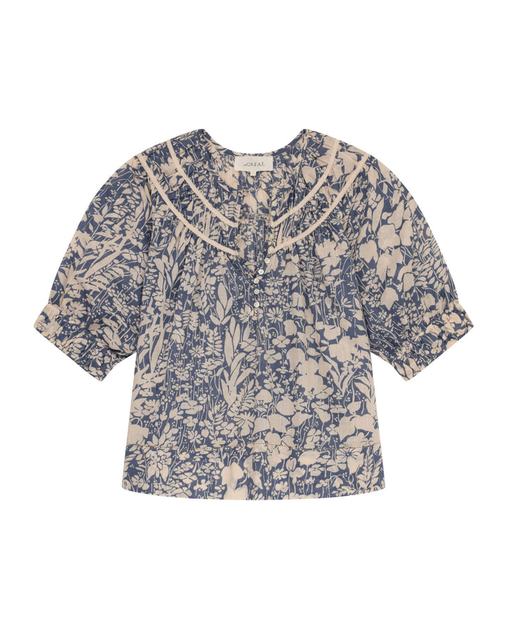 The Great - The Storyteller Top in Mariner Blue Island Floral