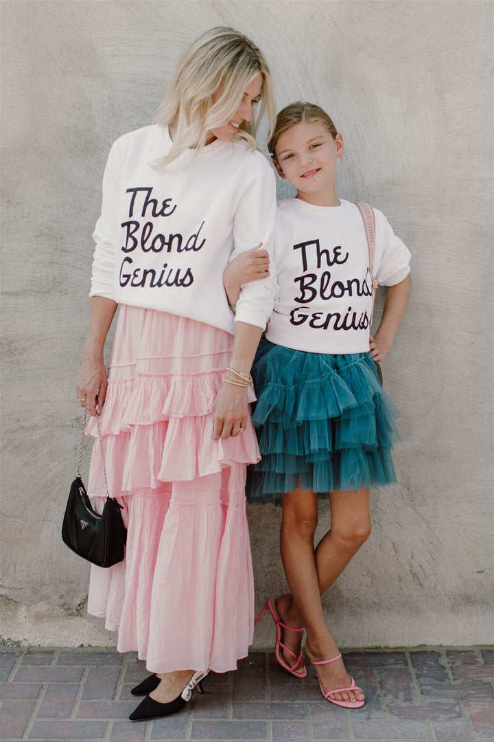 Blond Genius - "The Blond Genius" Sweatshirt in White