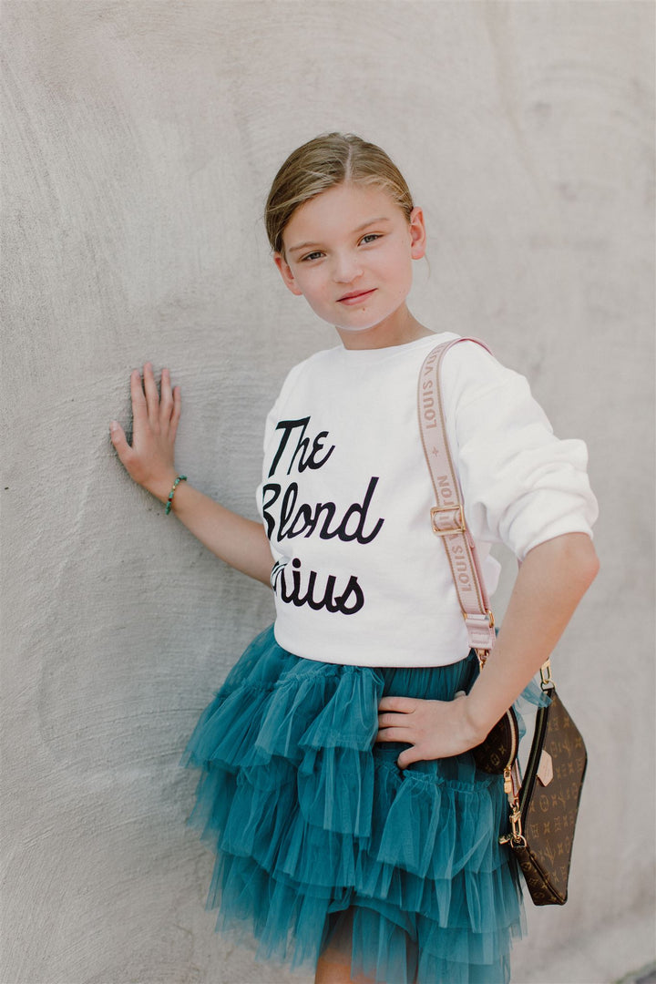 Blond Genius - "The Blond Genius" Sweatshirt in White