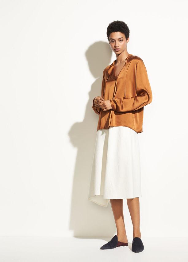 Vince - Tie Neck Popover Light Copper