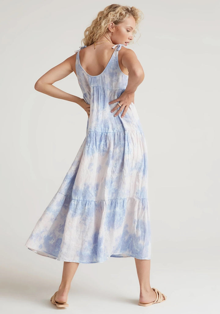 Bella Dahl - Tie Shoulder Max Tier Dress in Galaxy Tie Dye