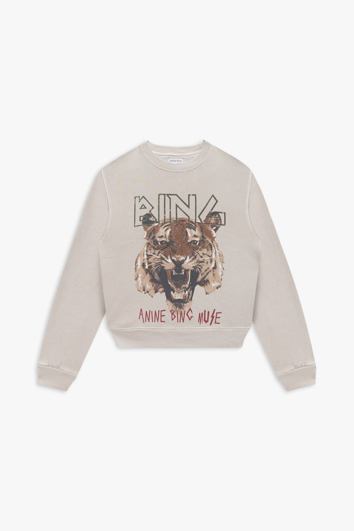 Anine Bing - Tiger Sweatshirt in Stone