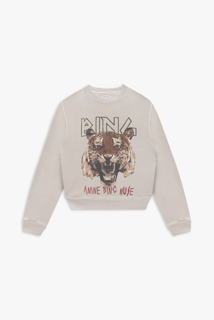 Anine Bing - Tiger Sweatshirt in Stone