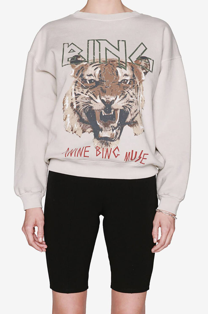 Anine Bing - Tiger Sweatshirt in Stone