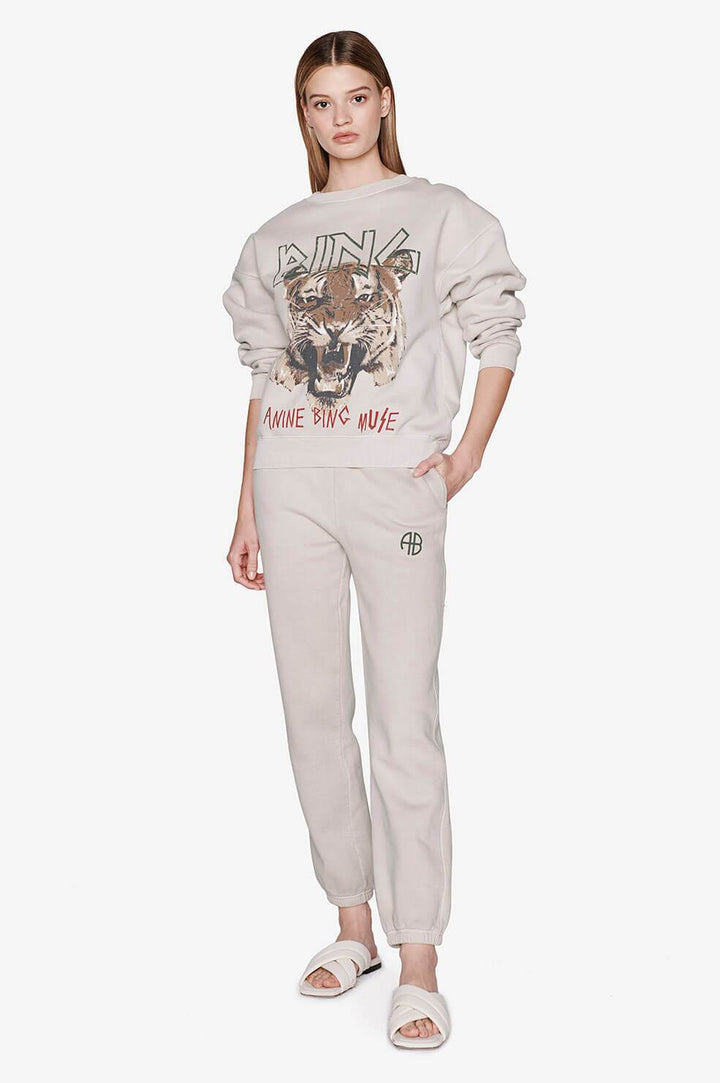 Anine Bing - Tiger Sweatshirt in Stone