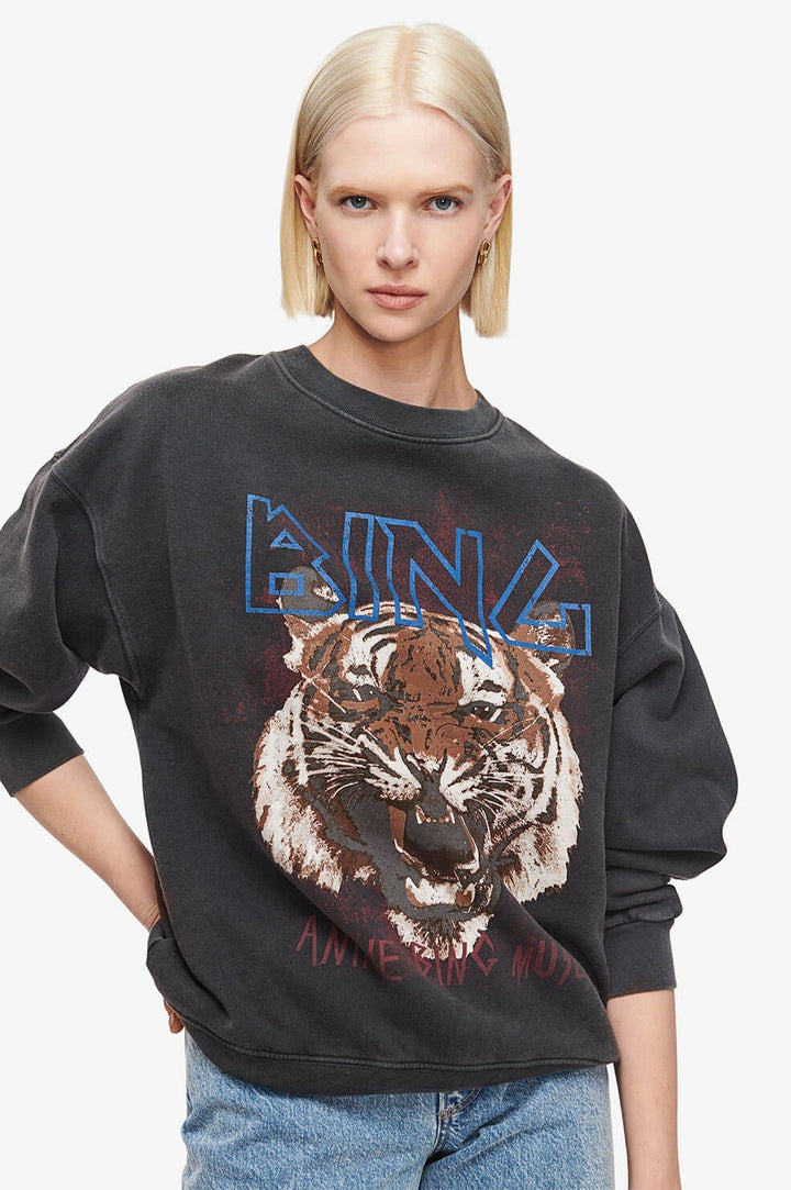 Anine Bing - Tiger Sweatshirt in Charcoal