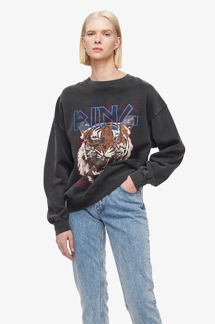 Anine Bing - Tiger Sweatshirt in Charcoal