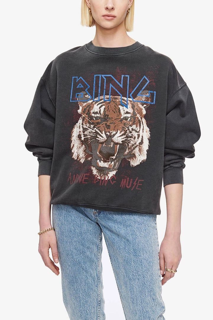 Anine Bing - Tiger Sweatshirt in Charcoal