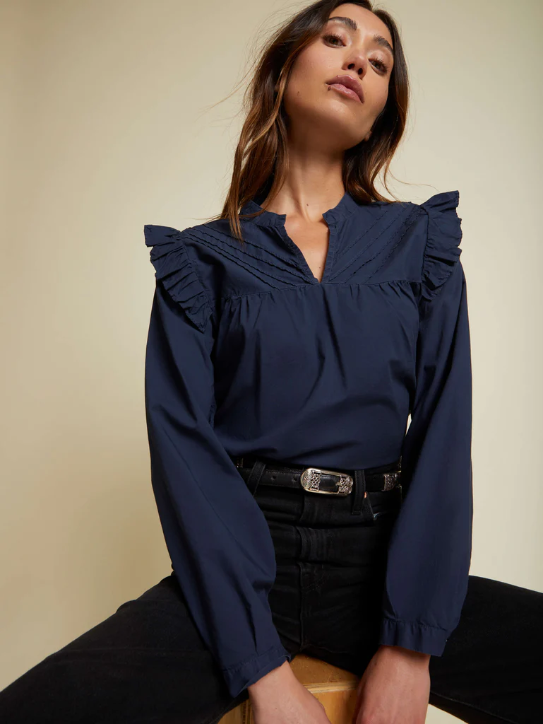 Nation LTD - Tilly A-Line Blouse in Night Horizon