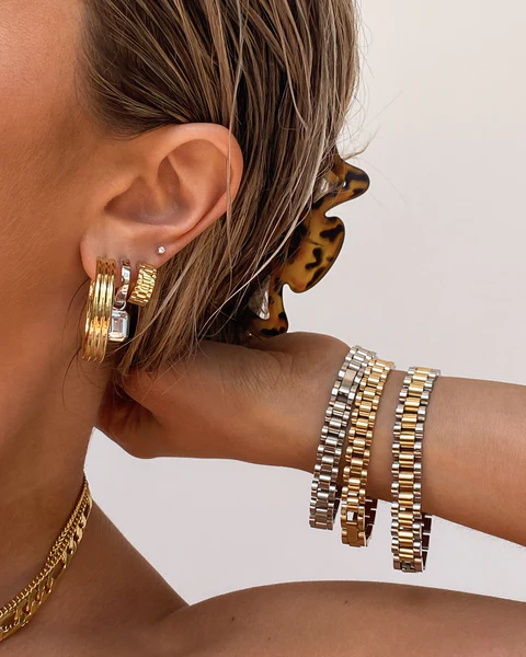 Luv AJ - Timepiece Bracelet in Gold