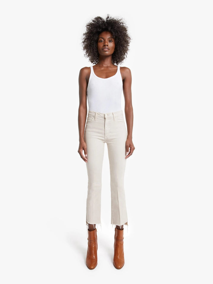 Mother Denim - The Insider Crop Step Fray in Toasted Ivory