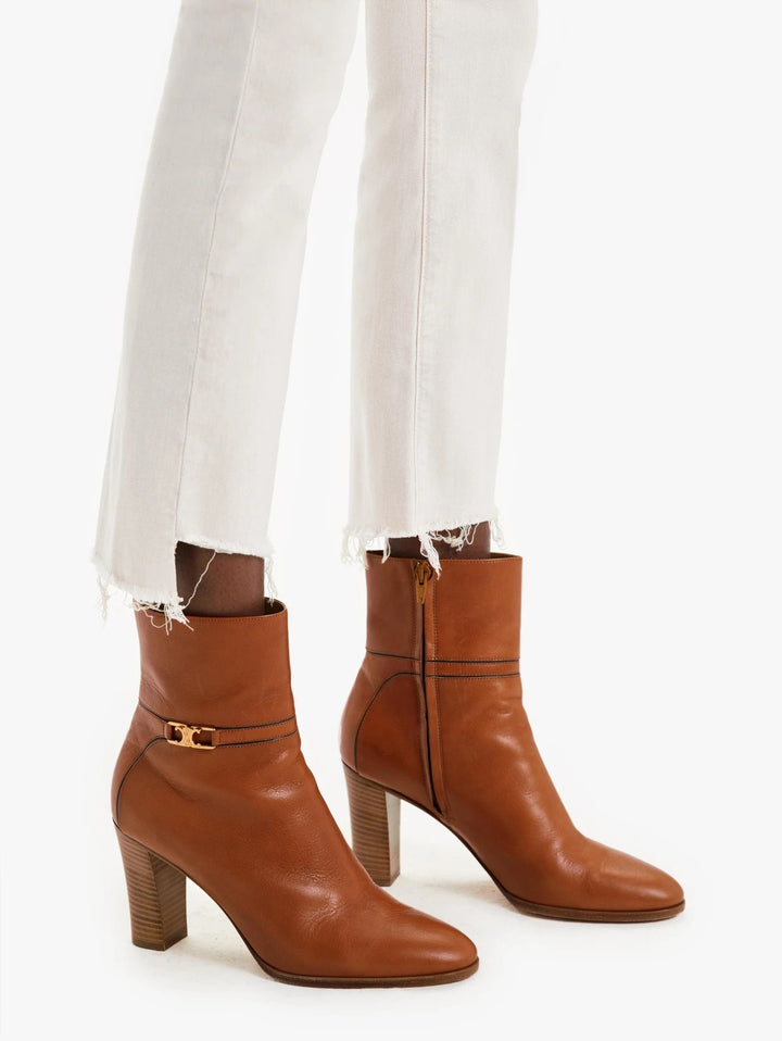 Mother Denim - The Insider Crop Step Fray in Toasted Ivory