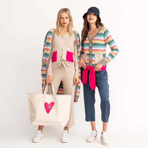 Kerri Rosenthal - Too Da Loo Tote in Heart Eye Canvas