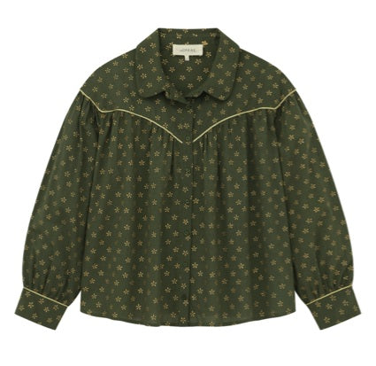 The Great - The Westerner Top in Army w/ Gold Stamp