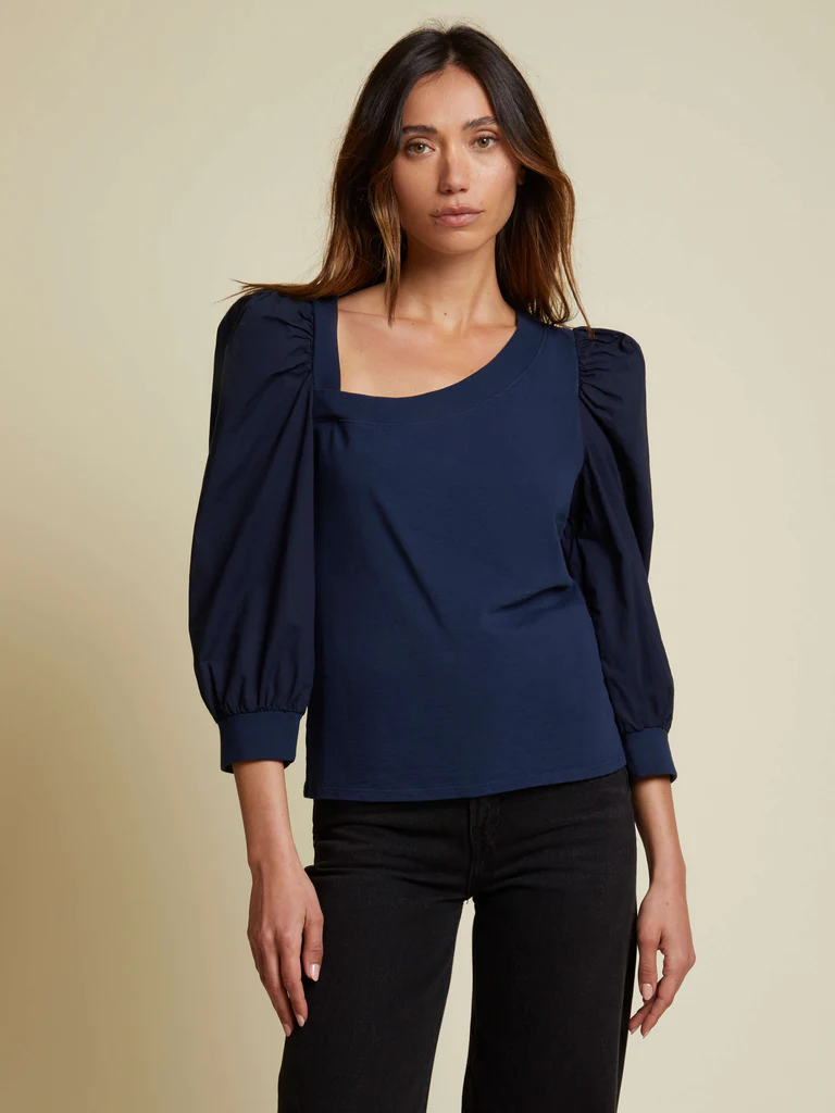 Nation LTD - Tori Asymmetric Combo Top in Night Horizon
