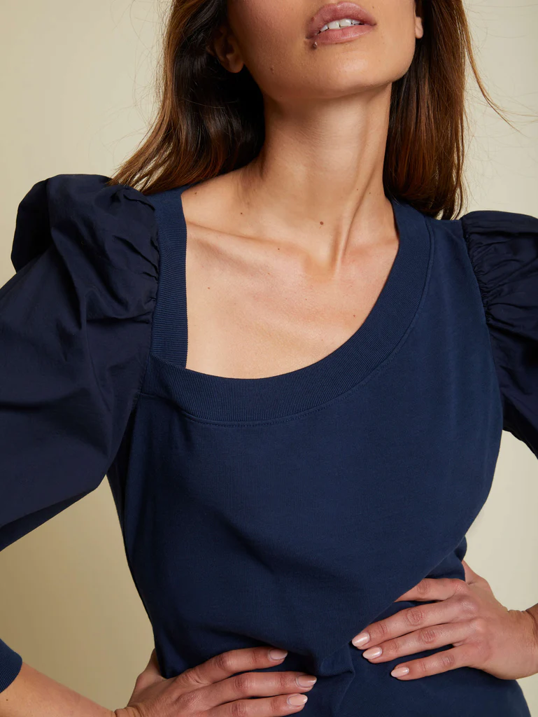 Nation LTD - Tori Asymmetric Combo Top in Night Horizon