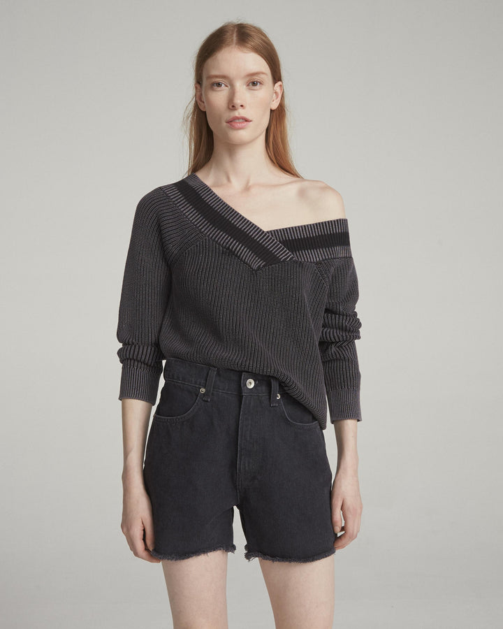 Rag & Bone - Torti Short in Stone Kuro