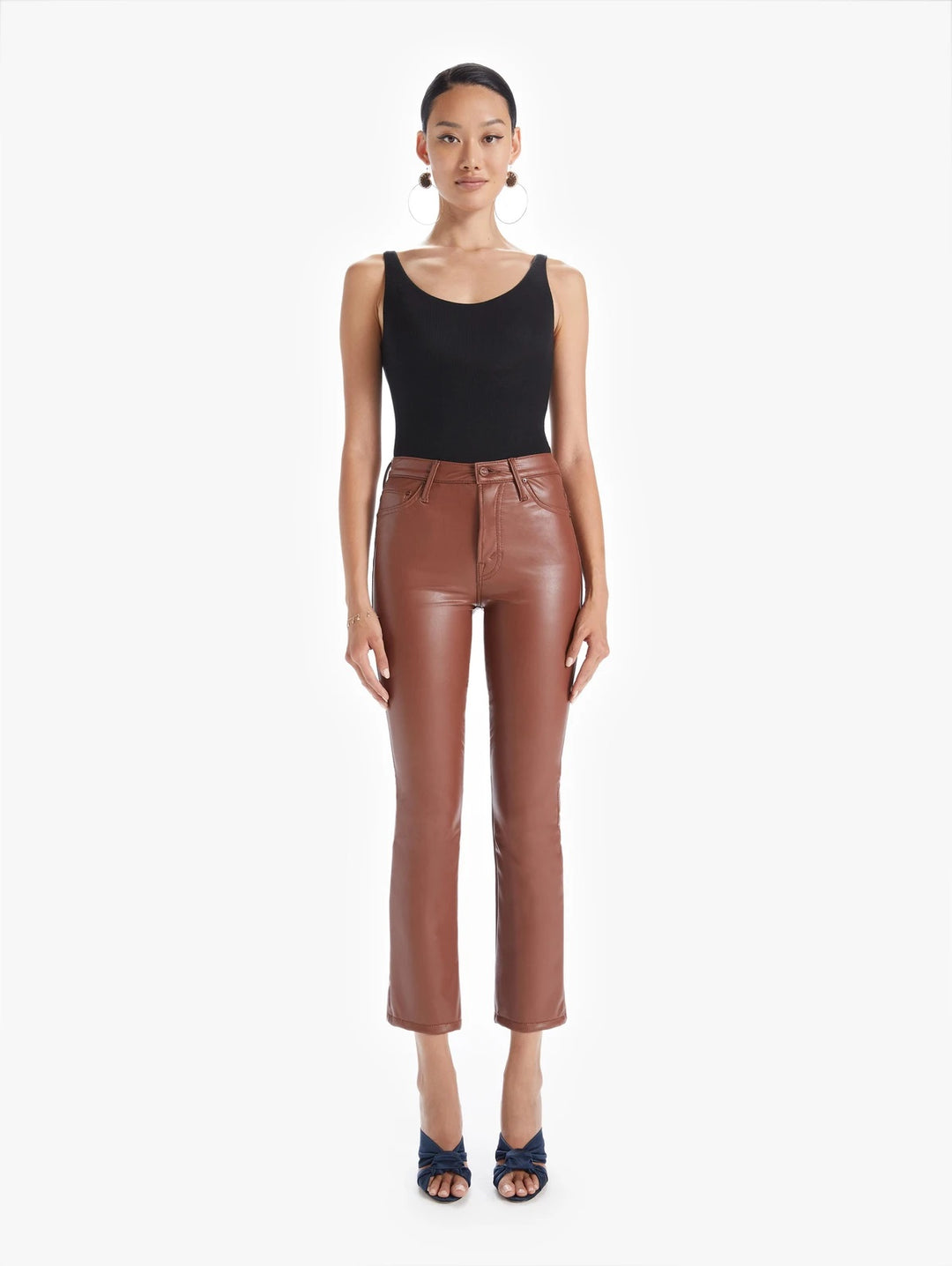 Mother Denim - The Insider Ankle Pant in Tortoise Shell Faux Show