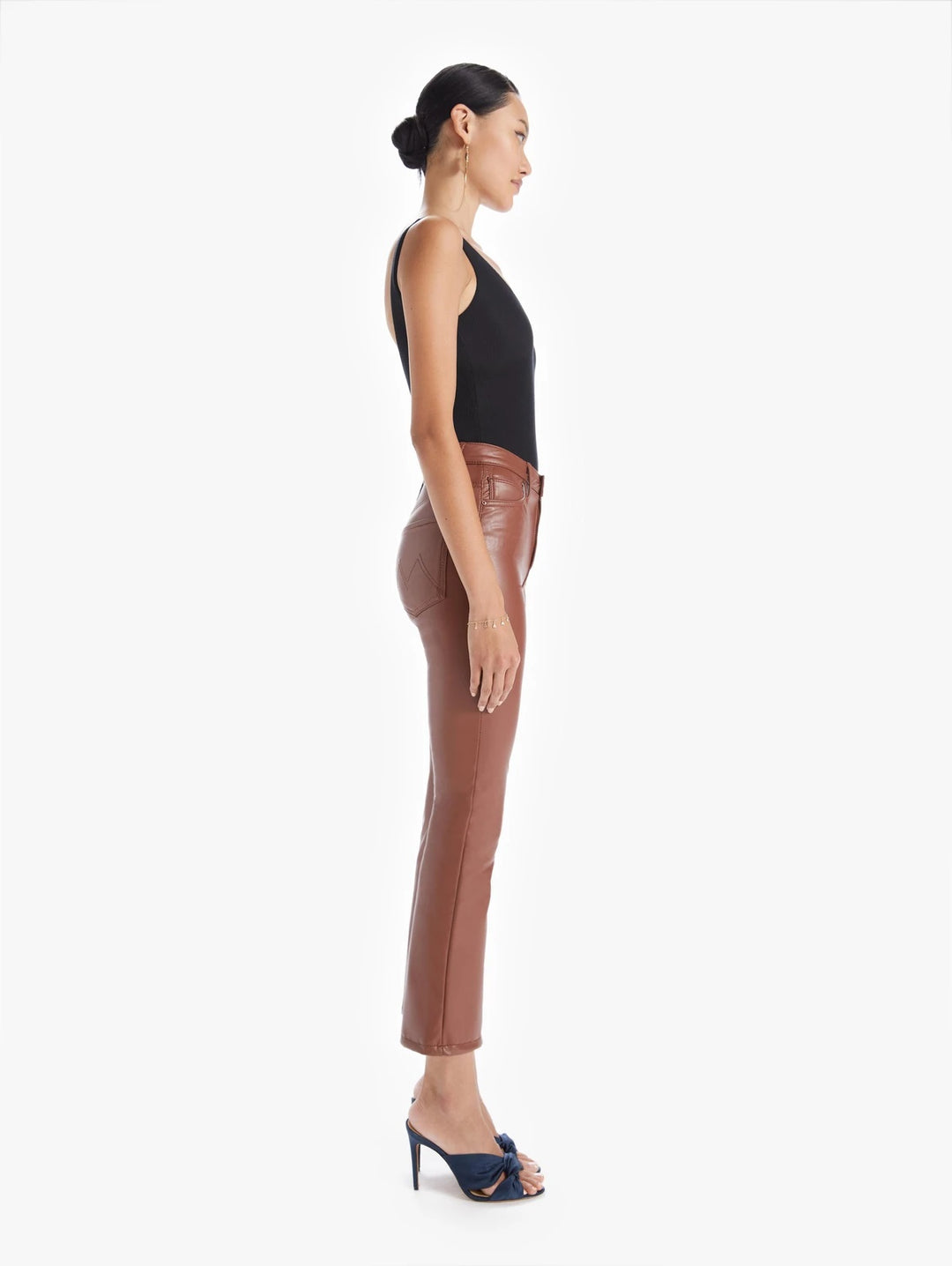 Mother Denim - The Insider Ankle Pant in Tortoise Shell Faux Show