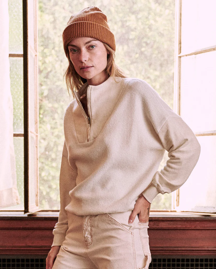 The Great - The Trail Sweatshirt in Washed White Clothing - Sweatshirts