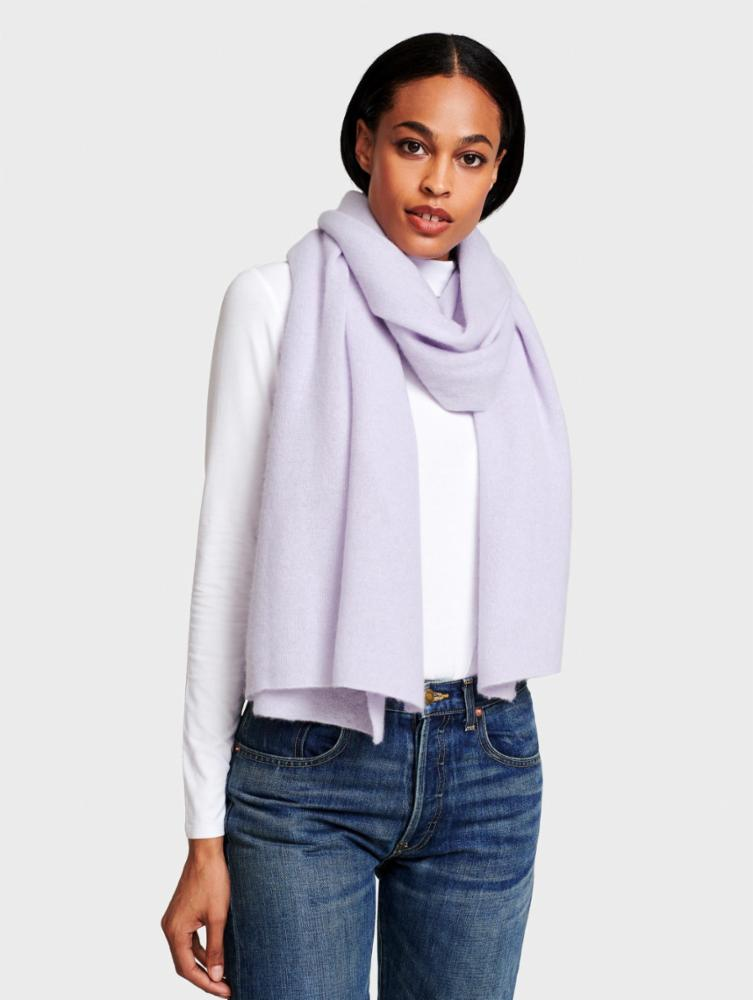 White + Warren - Cashmere Travel Wrap in Silver Lilac Heather