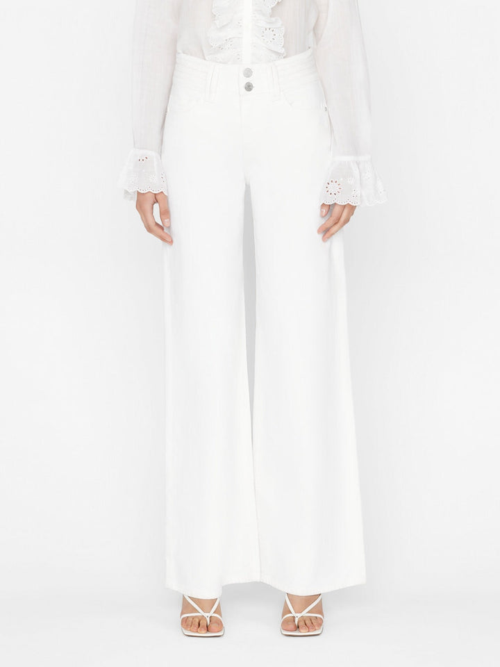 Frame - Triple Binding Wide Leg in Blanc
