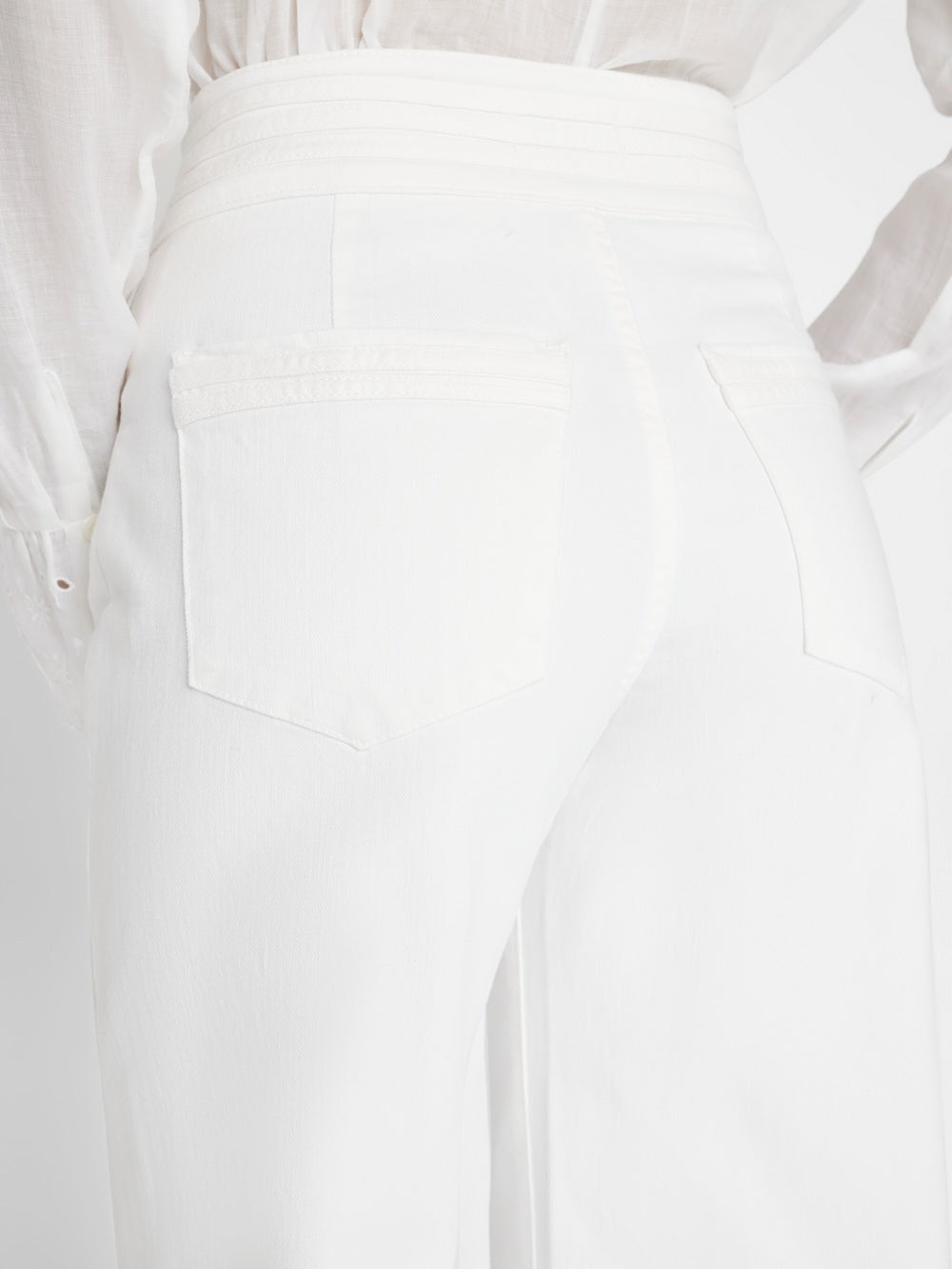 Frame - Triple Binding Wide Leg in Blanc