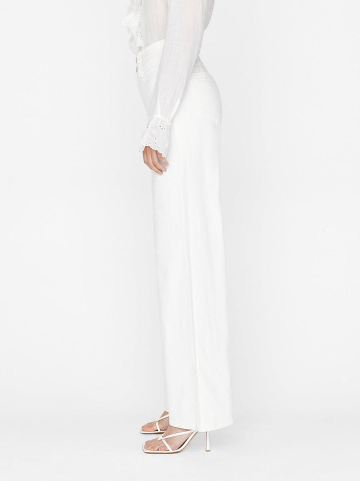 Frame - Triple Binding Wide Leg in Blanc