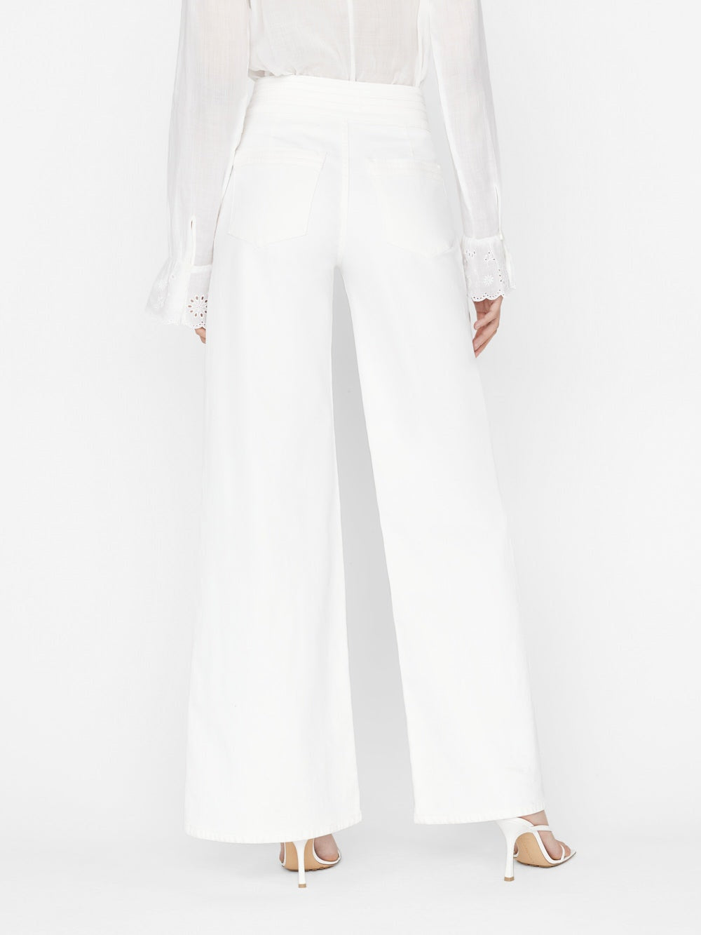 Frame - Triple Binding Wide Leg in Blanc