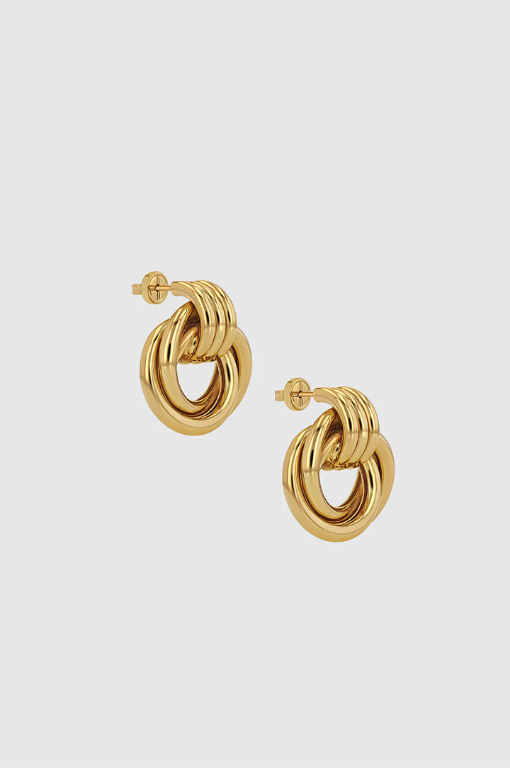 Anine Bing - Triple Knot Earrings in Gold
