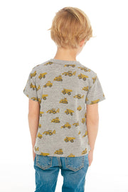 CHASER KIDS - Boys Triblend Crew Neck Tee "Tractor Life"