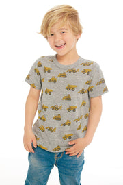 CHASER KIDS - Boys Triblend Crew Neck Tee "Tractor Life"