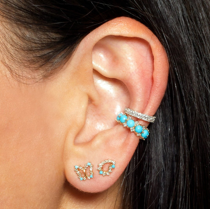 Adina - Turquoise + Diamond Paisley Posts in Y14k