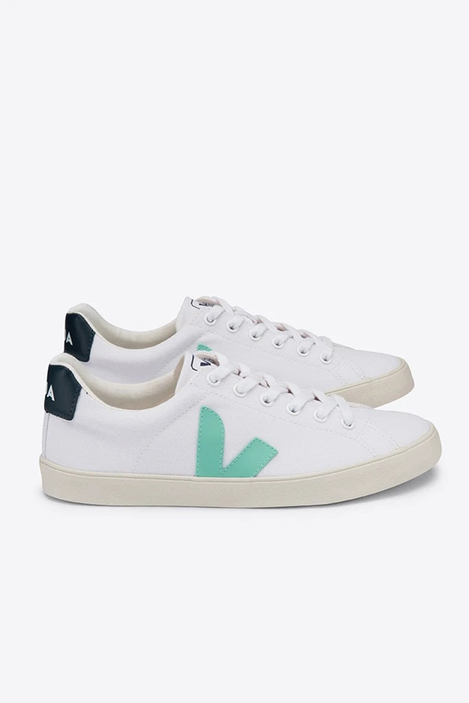 Veja Sneakers- Esplar-SE Canvas White Turquoise Nautico
