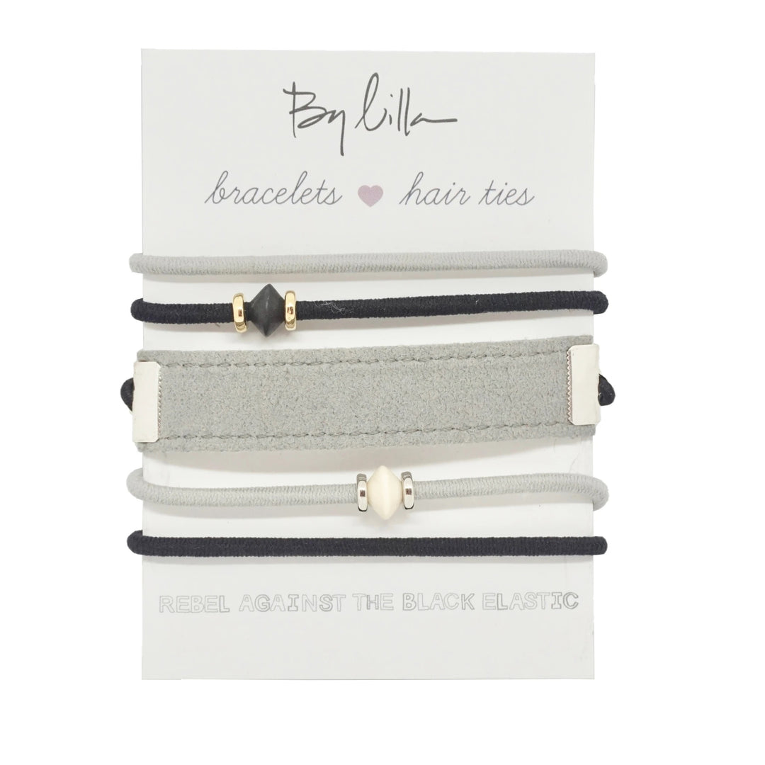 By Lilla - Tuxedo Mini Stack Hair Elastics
