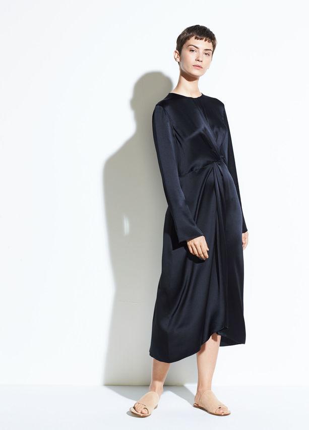 VINCE - Twist Front Dress Black