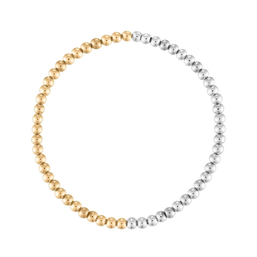 Alexa Leigh - 4mm Two Tone Gold Ball Bracelet
