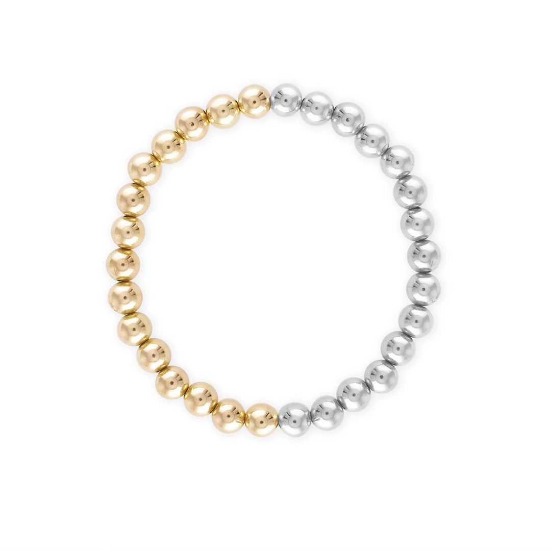 Alexa Leigh - 6mm Two Tone Gold Ball Bracelet