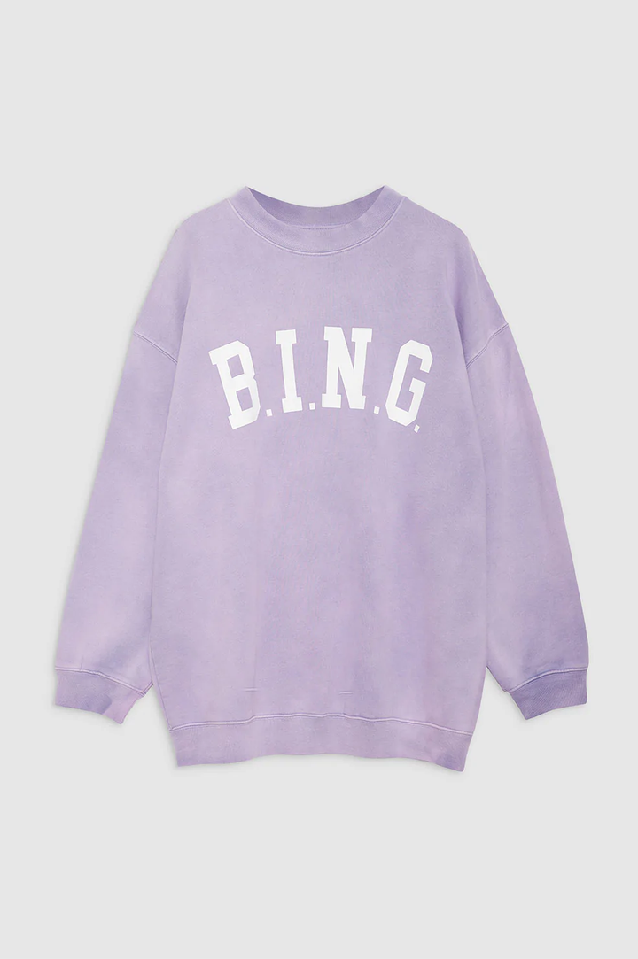 Anine Bing - Tyler Sweatshirt in Washed Lavender