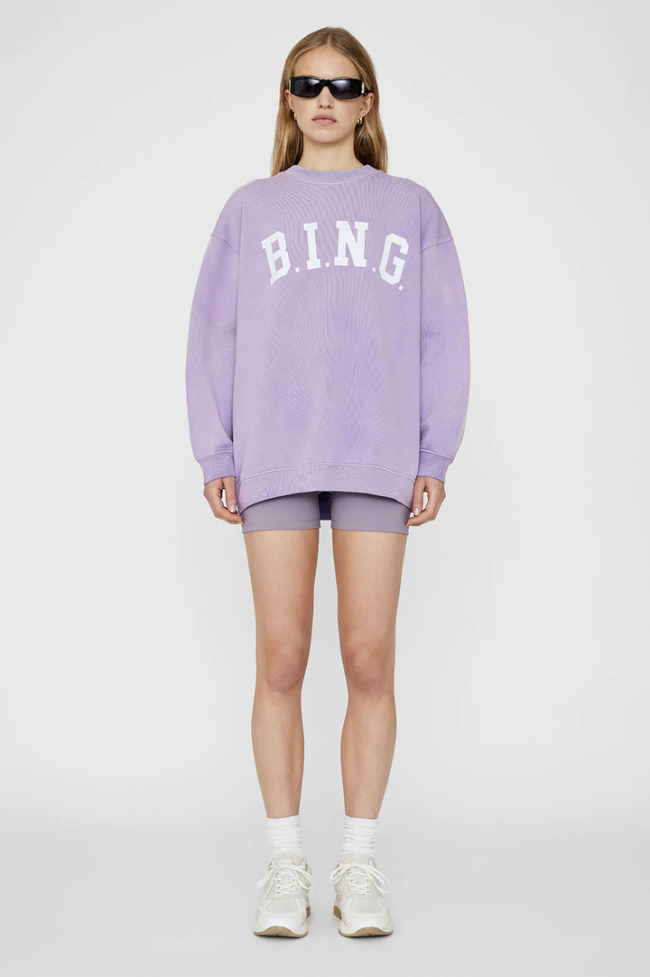 Anine Bing - Tyler Sweatshirt in Washed Lavender