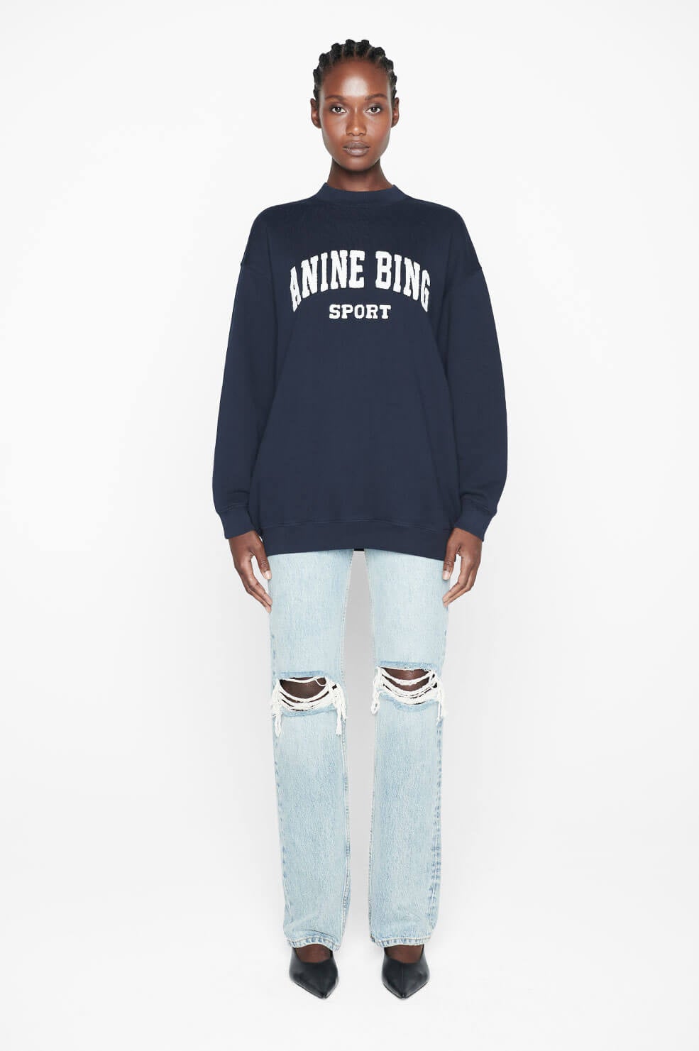 Anine Bing - Tyler Sweatshirt in Pacific Blue – Blond Genius