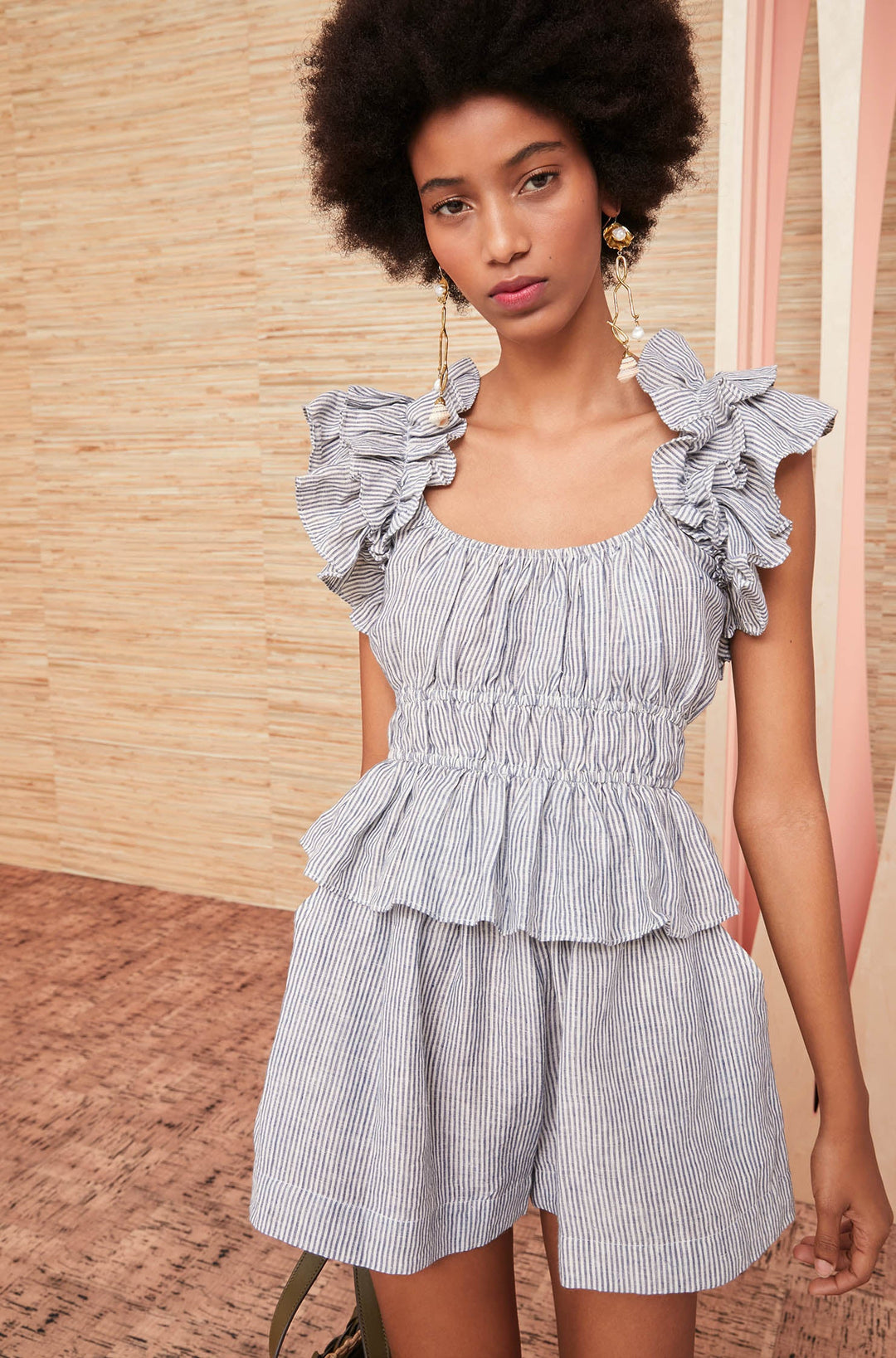 Ulla Johnson - Paloma Top in Marine Tops