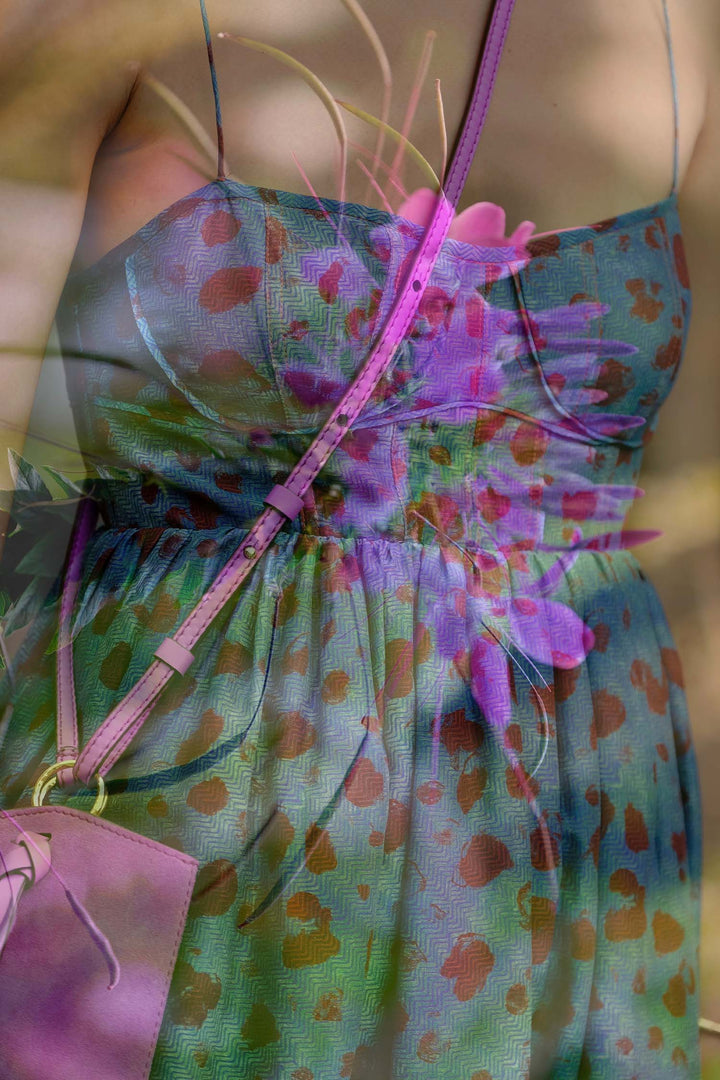 Ulla Johnson - Mariza Dress in Teal Handprint Dot