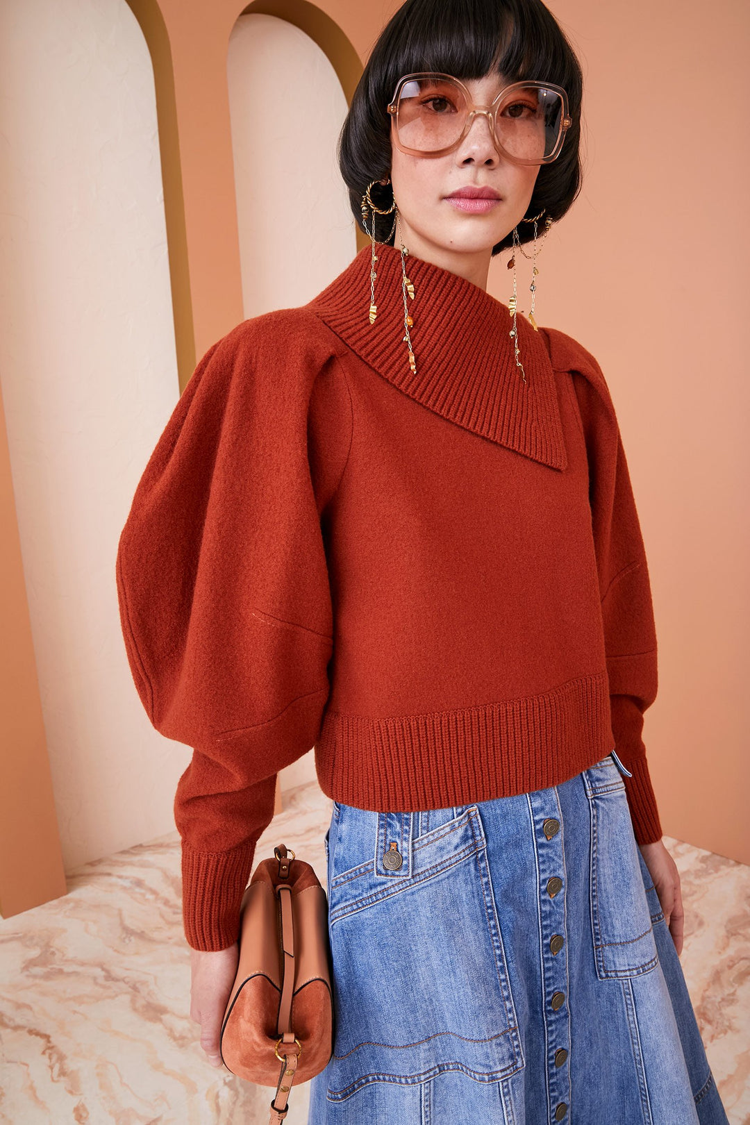 Ulla Johnson - Riley Pullover in Sumac Clothing - Sweaters