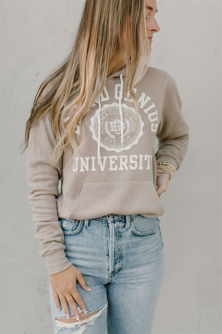 Blond Genius - Blond Genius University Hoodie in Tan