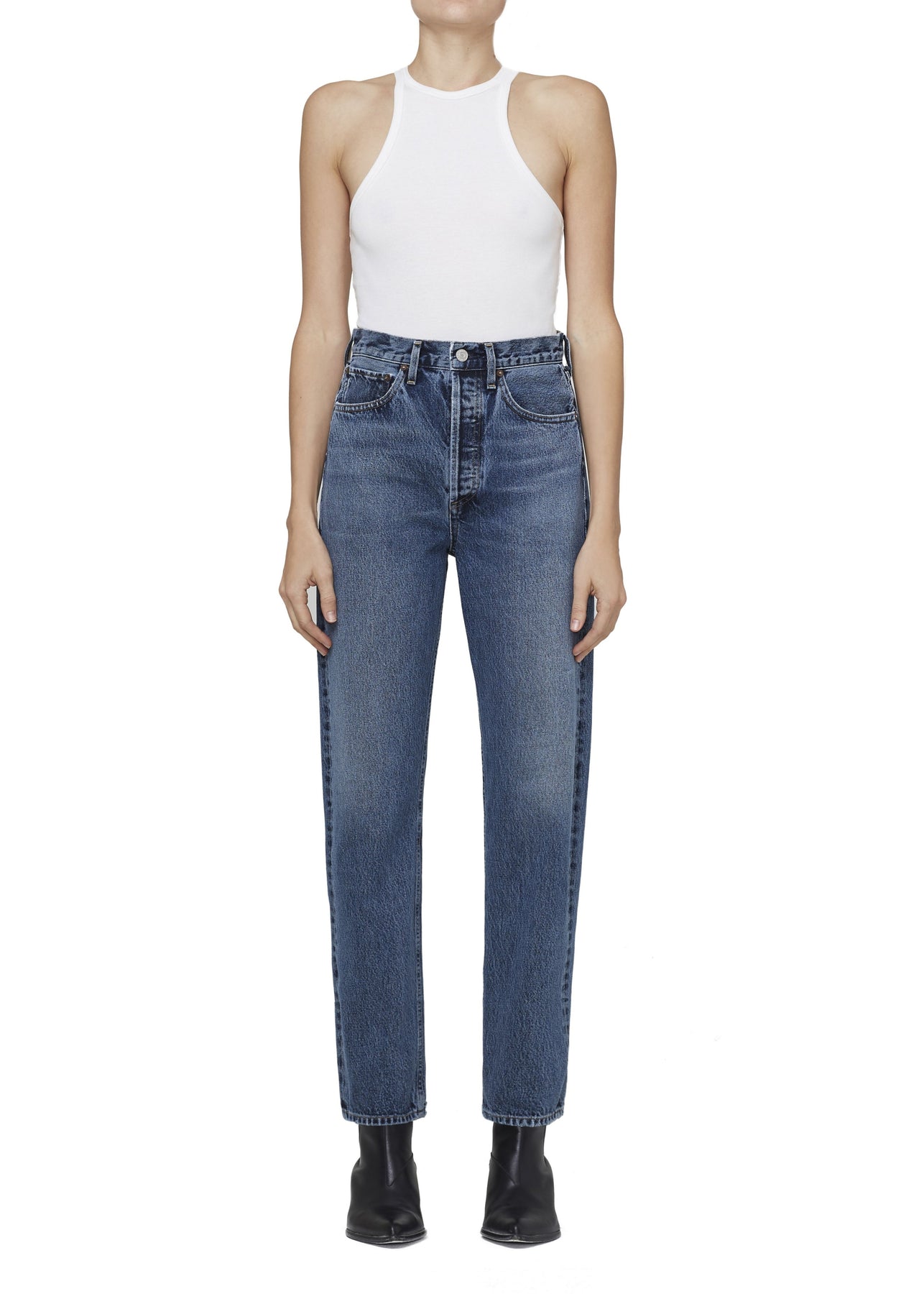 alors paris【Jean a】Indigo sucre glace Straight Jeans SAINT LAURENT 807142 Y28EA4093 - Ancote