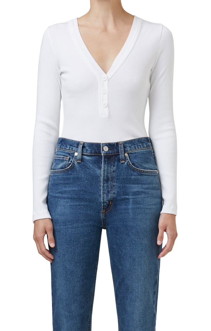 Citizens of Humanity - Scarlett Rib Henley in White
