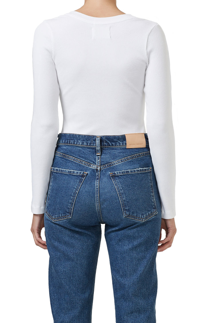 Citizens of Humanity - Scarlett Rib Henley in White