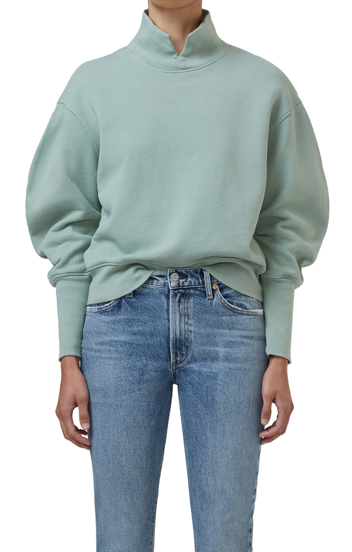 Citizens of Humanity - Melia Mock Neck Sweater in Eucalyptus