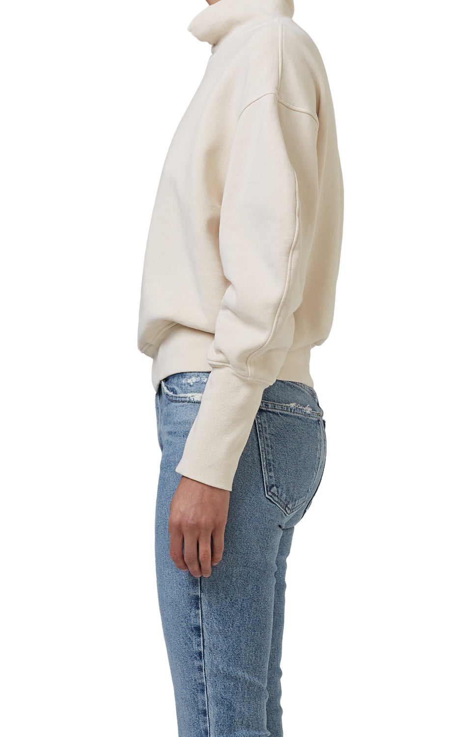 Citizens of Humanity - Melia Mock Neck Sweater in Travertine Clothing - Sweatshirts